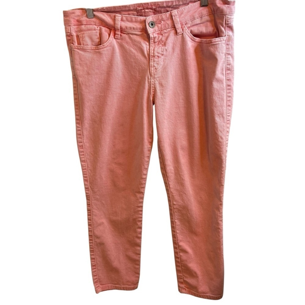 Guess Vintage Pink Wash Ankle Cropped Brittney Jeans with Stretch Y2K 90s - Picture 2 of 10